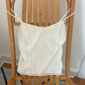 Cream Ann Taylor Loft Cami, size 0.
